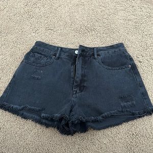 pacsun black jean shorts size 26 high rise